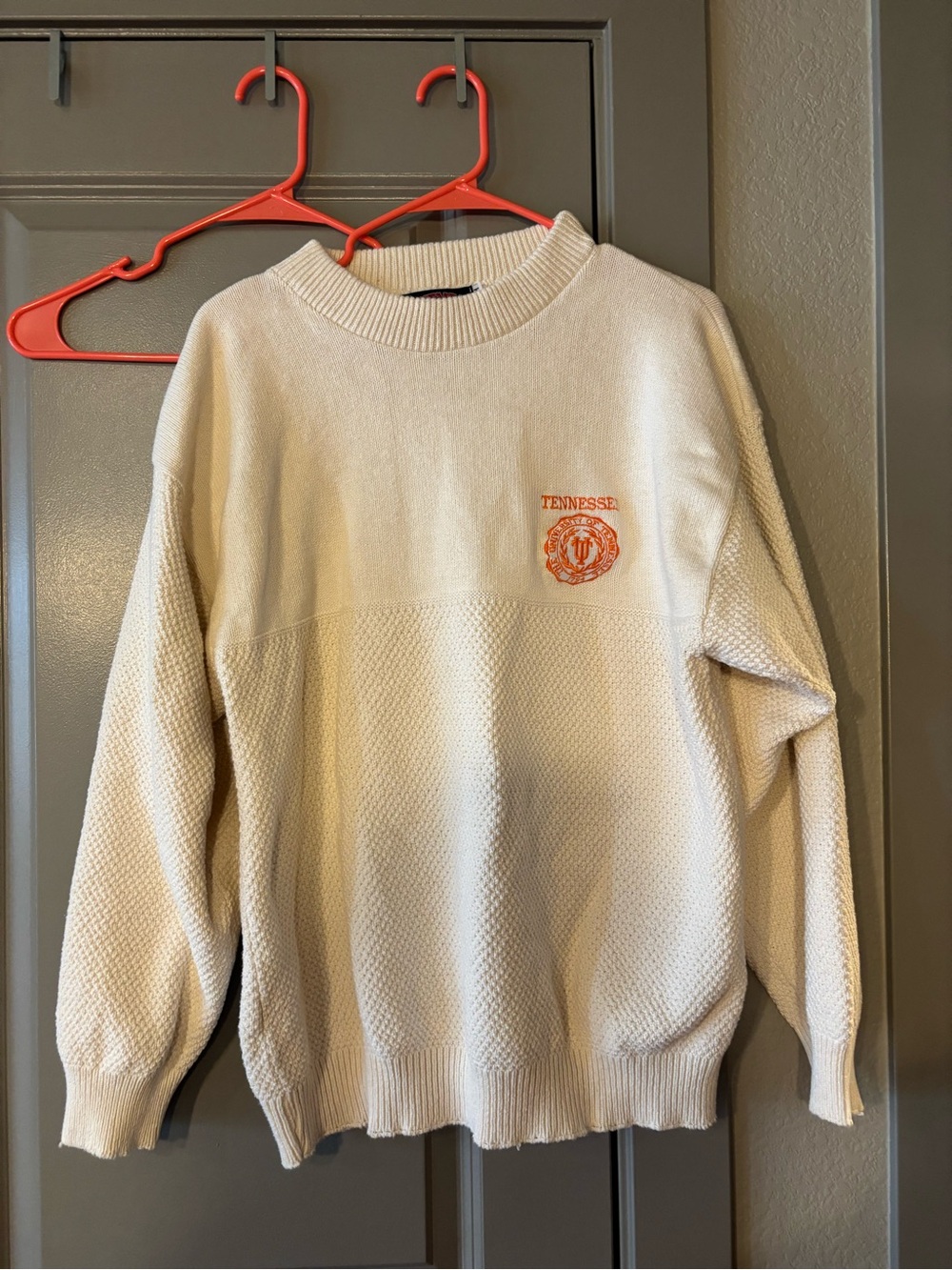 Tennessee Embroidered Cream Men's Sweater